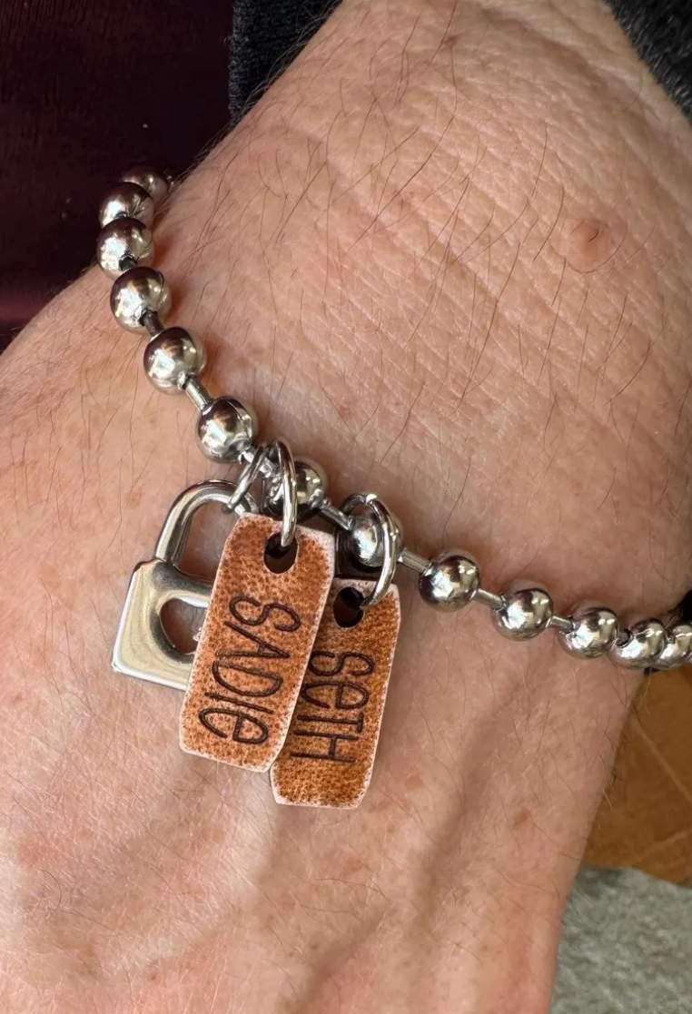 Couples Leather Charm Bracelet