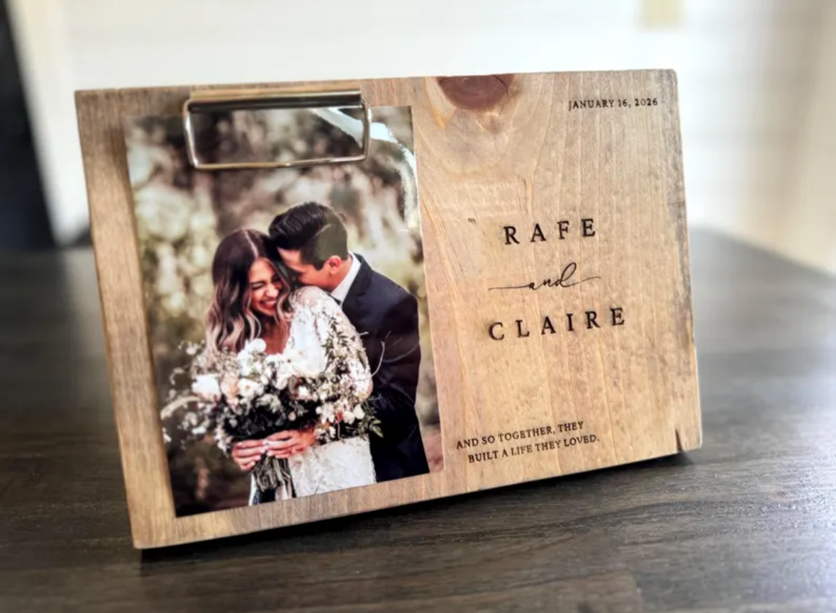 Personalized Wedding Picture Frame: And so together they built a life they Loved.
