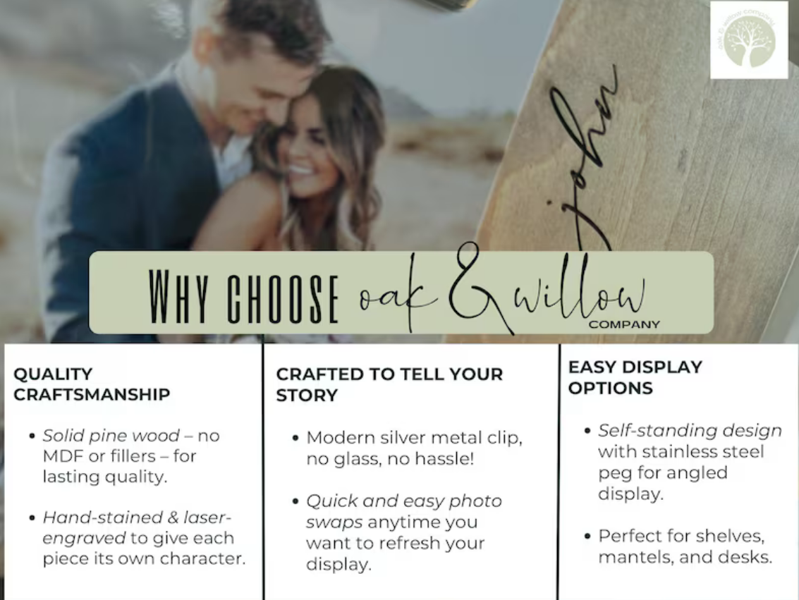 Personalized Wedding Photo Frame: Cord of Three Strands