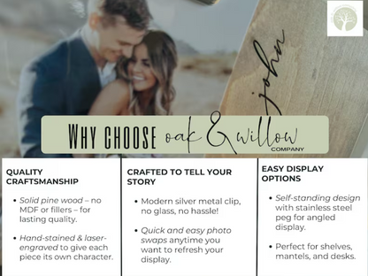 Personalized Wedding Photo Frame: Cord of Three Strands