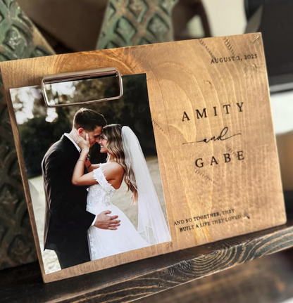 Personalized Wedding Picture Frame: And so together they built a life they Loved.