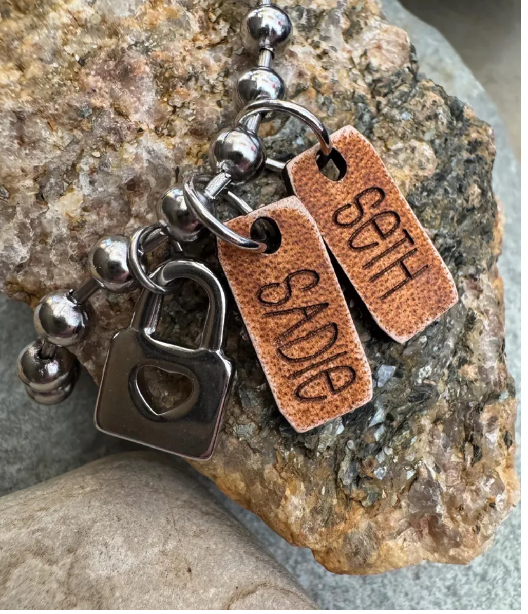 Couples Leather Charm Bracelet